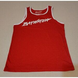 Baywatch Malibu Beach Patrol Red Retro Tank Top Adult Size Small 13